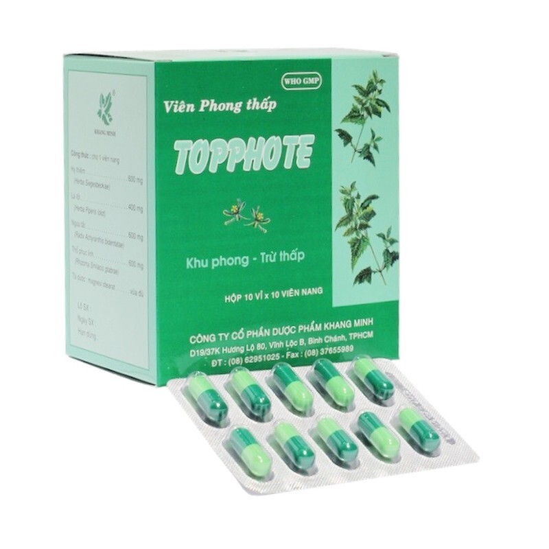 Viên Phong Thấp TOPPHOTE Hộp 100 Viên - Thuốc Trị Viêm Khớp