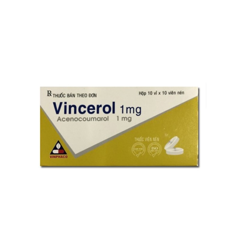 Vincerol 1mg Hộp 100 Viên - Dự Phòng Huyết Khối Tĩnh Mạch