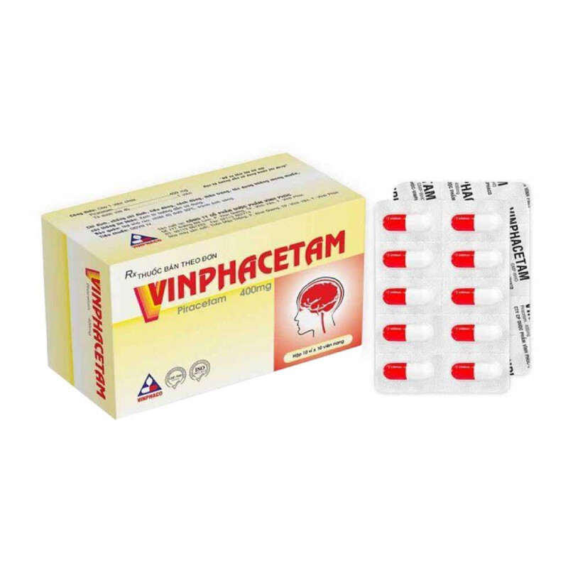 Vinphacetam 400mg Hộp 100 Viên - Trị Chứng Khó Nói Ở Trẻ Em