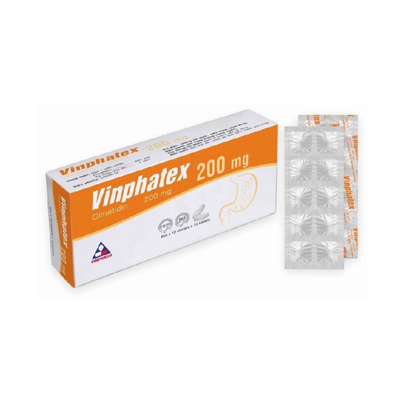 Vinphatex 200mg Hộp 100 Viên - Giúp Giảm Tiết Acid Dịch Vị