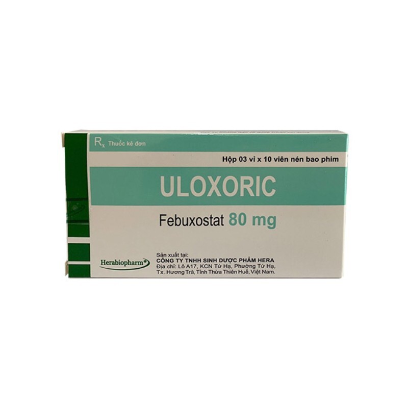 Thuốc Uloxoric 80 mg - Hộp 30 Viên - Trị Tăng Acid Uric Máu