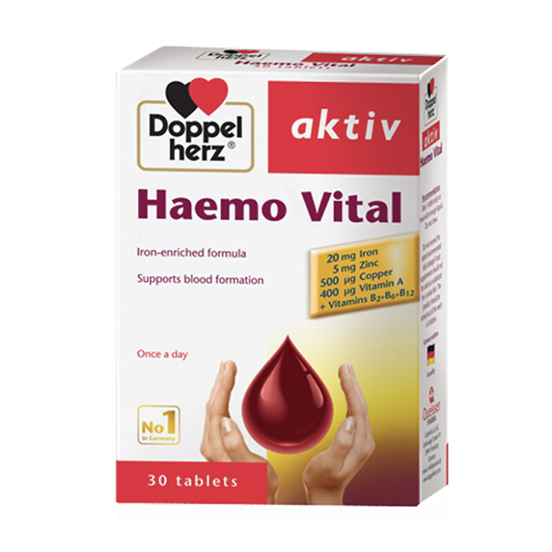 Doppelherz Haemo Vital Hộp 30 Viên - Cung Cấp Sắt, Vitamin