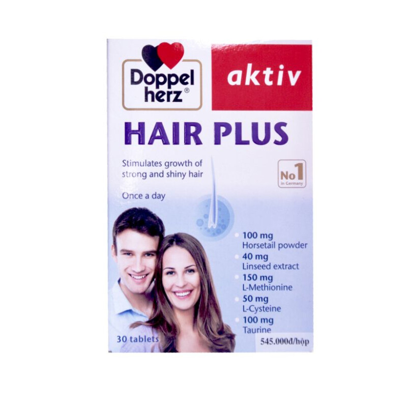 Doppelherz Hair Plus Hộp 30 Viên -  Cho Mái Tóc Trắc Khỏe