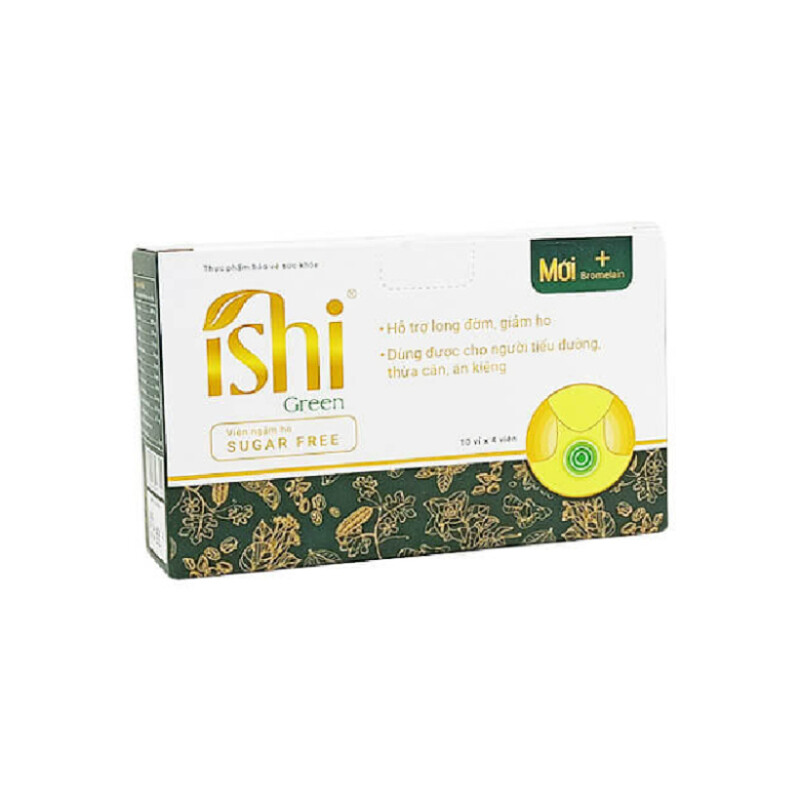 Ishi Green Hộp 40 Viên - Viên Ngậm Ho Dược Liệu Thiên Nhiên