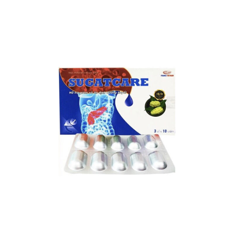 Sugatcare Hộp 30 Viên - Hỗ Trợ Giảm Và Ổn Định Đường Huyết.