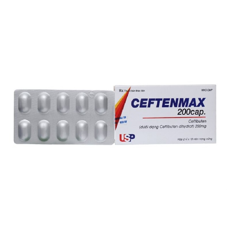 Ceftenmax 200cap Hộp 20 Viên - Trị Nhiễm Khuẩn Đường Hô Hấp