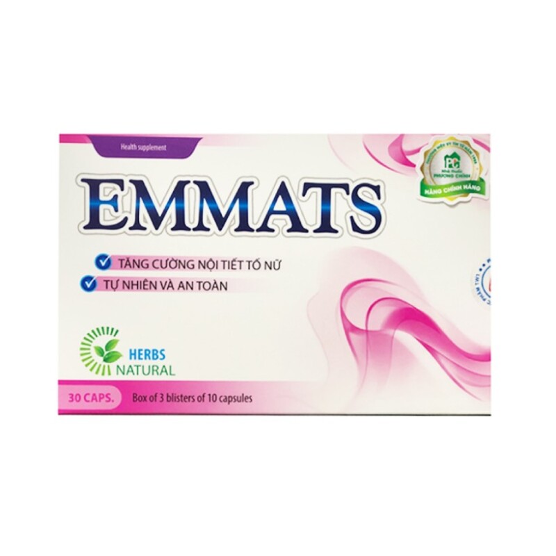 EMMATS Hộp 30 Viên - Bổ Khí Huyết Tăng Nội Tiết Nữ
