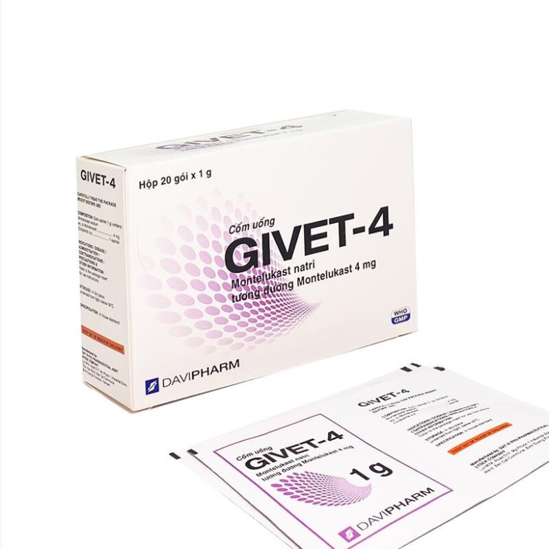 Givet 4 Hộp 20 Gói - Ngăn Ngừa Các Triệu Chứng Hen