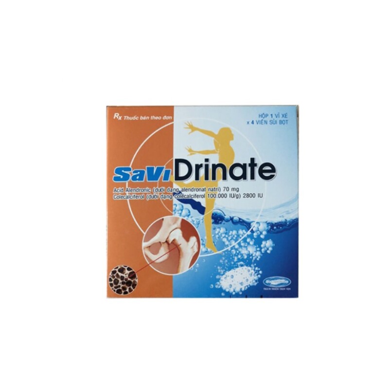 Savi Drinate Hộp 4 Viên - Phòng Ngừa Bệnh Loãng Xương
