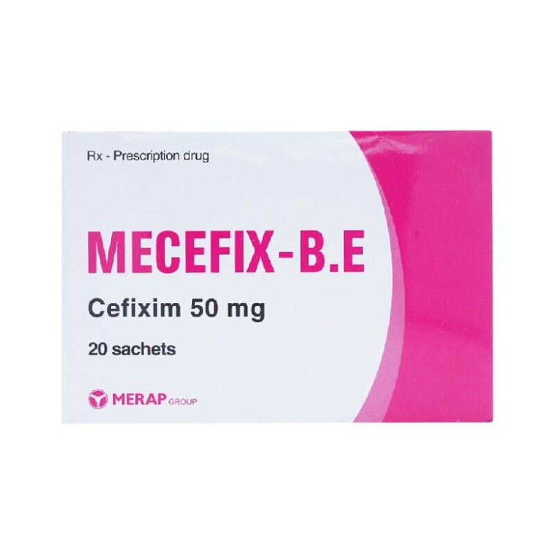 Mecefix B E Hộp 20 Gói - Trị Nhiễm Khuẩn Hô Hấp Trên, Dưới